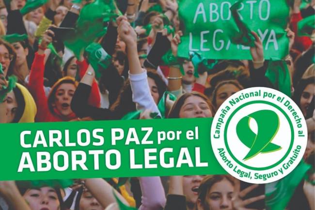 Villa  Carlos Paz: Pañuelazo en favor al aborto