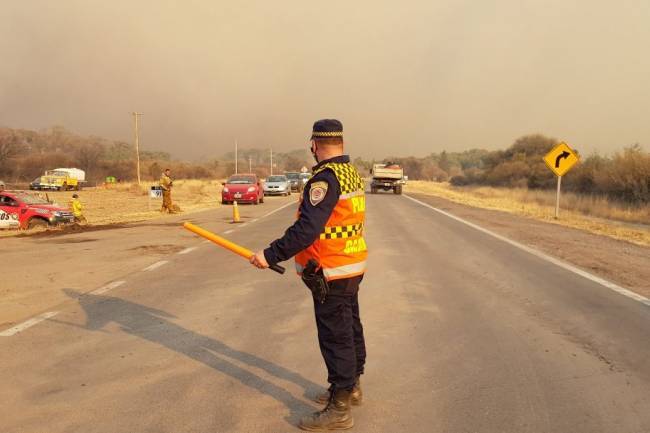 Incendios: corte total de la RN38, tramo Capilla del Monte – Cruz del Eje