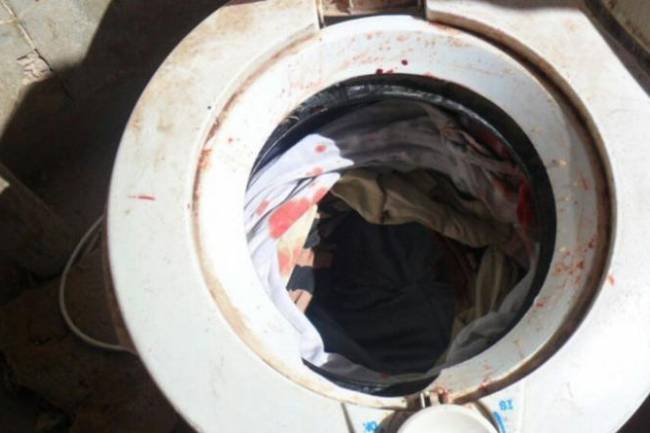 Rescataron a una niña dentro de un secarropas