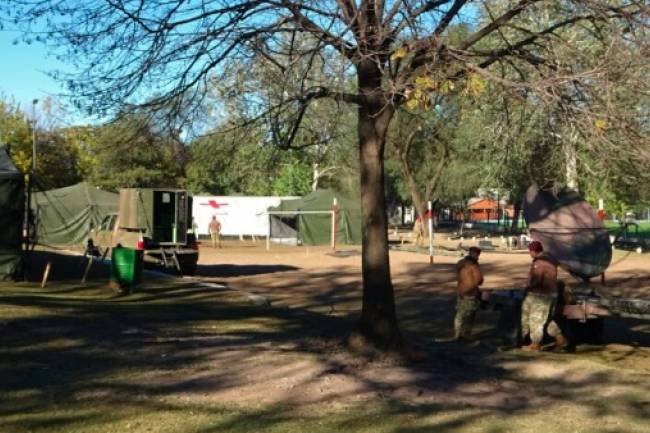 Hospital Modular de Campaña se instala en La Calera