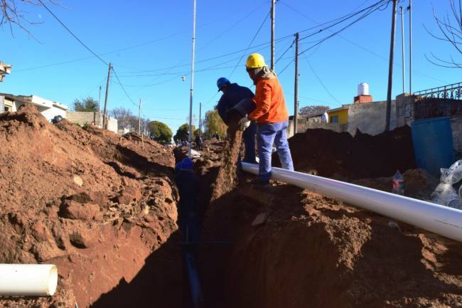 Importante avance de la ampliación de la red de desagües cloacales