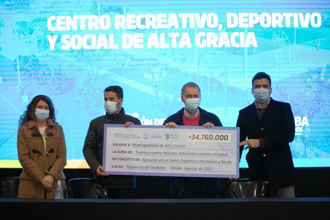 Alta Gracia: la Provincia construirá un Centro Deportivo, Recreativo y Social