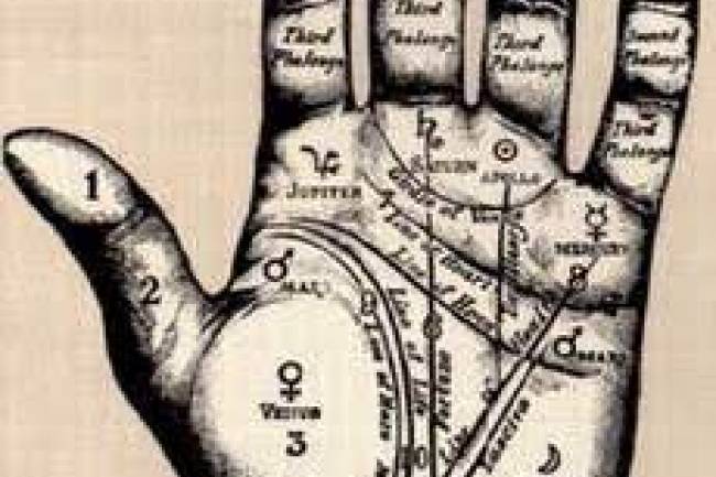 Una "M" en la palma de la mano