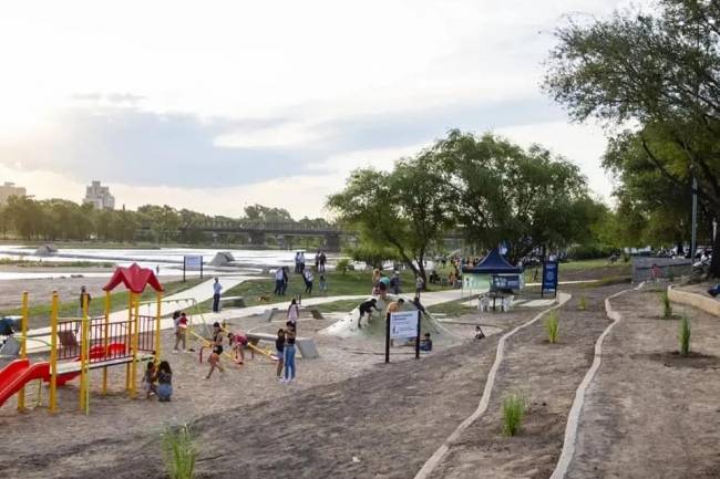 Inauguraron un gimnasio al aire libre en Costanera Sur