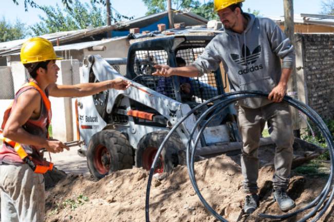 Barrio Villa Ábalos: Gran avance en las obras de agua potable