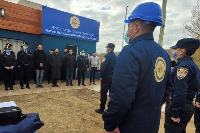 En el paraje San Jerónimo inauguraron un destacamento de la Policia Provincial