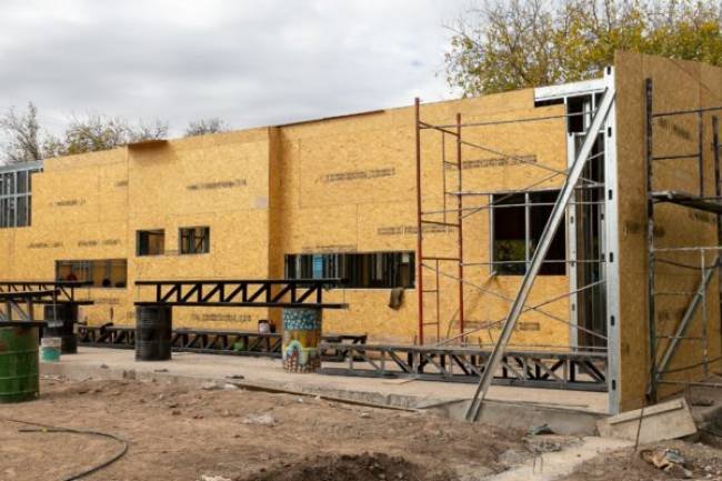 Gran avance de la obra del Primer Jardín Maternal construido por el Estado Municipal 