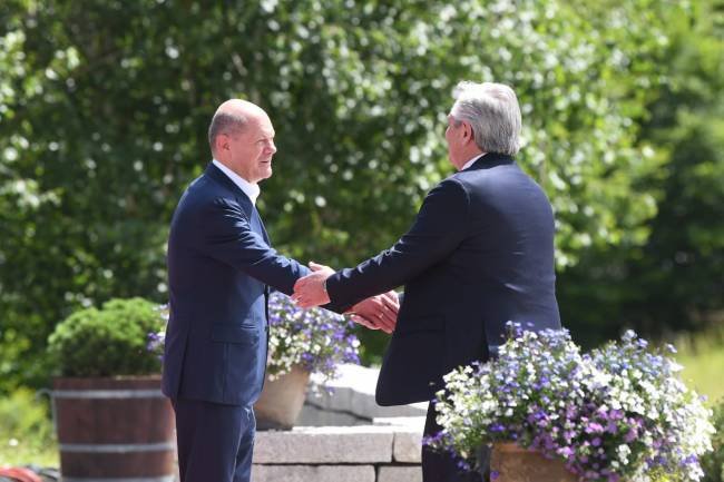 El Presidente llegó al complejo de Schloss Elmau para participar de la Cumbre del G7