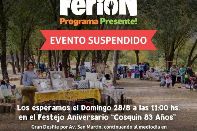 Ferión suspendido en Cosquín