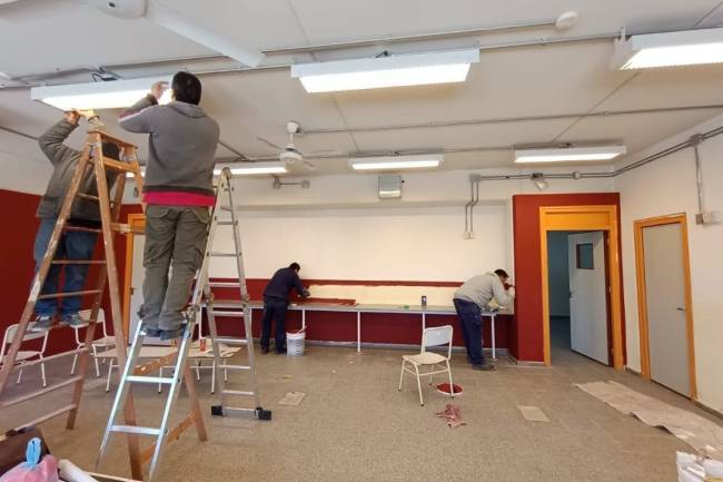En escuelas de Alta Gracia se realizan mejoras edilicias