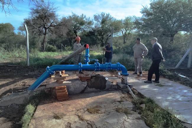 En Quilino y Villa Quilino, se registra un importante avance de las obras de optimización del sistema de agua potable