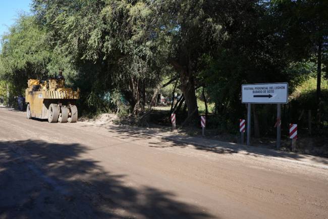 Importante progreso de las obras viales en el departamento Cruz del Eje