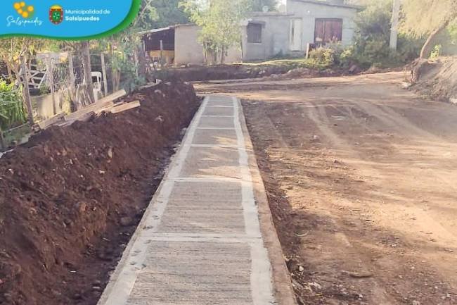 En Salsipuedes, progresan los trabajos de urbanización en barrio El Talita
