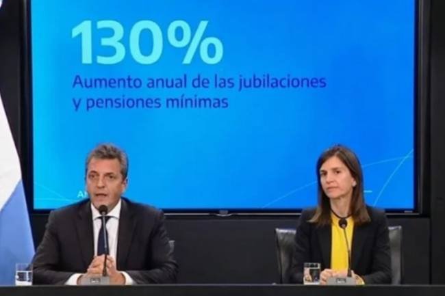 Massa anunció créditos de hasta 400 mil pesos para jubilados a la tasa más baja del mercado