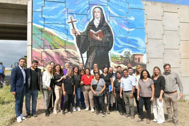  En el límite entre las ciudades de Córdoba y Estación Juárez Celman, inauguraron un mural a Mamá Antula 