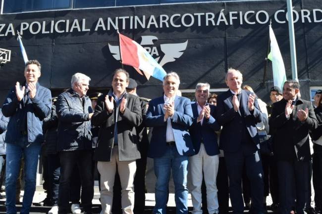 Llaryora y Llamosas  inauguraron la nueva sede de la Fuerza Policial Antinarcotráfico