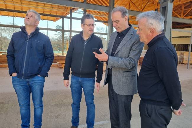 Brandán visitó obras en Villa General Belgrano 
