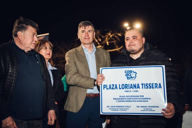 Passerini inauguró la refuncionalización de la Plaza Loriana Tissera