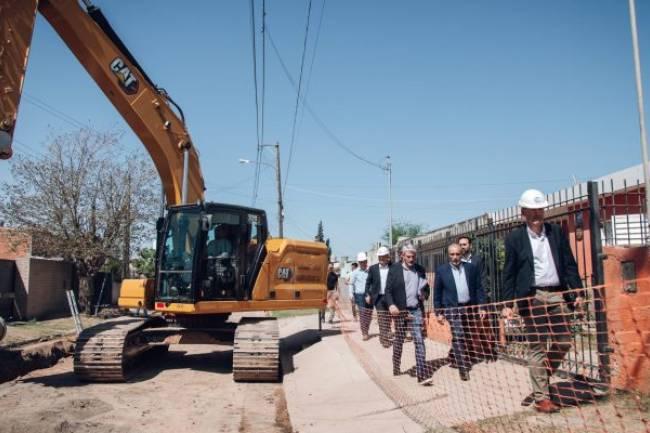 Passerini supervisó los trabajos finales de la obra en el Colector Cloacal Sureste 