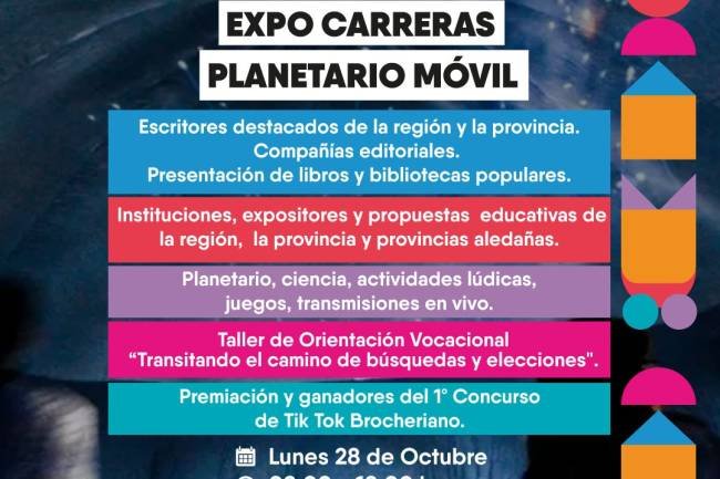  3º Feria del Libro Brocheriana, Expo Carreras y Planetario Móvil