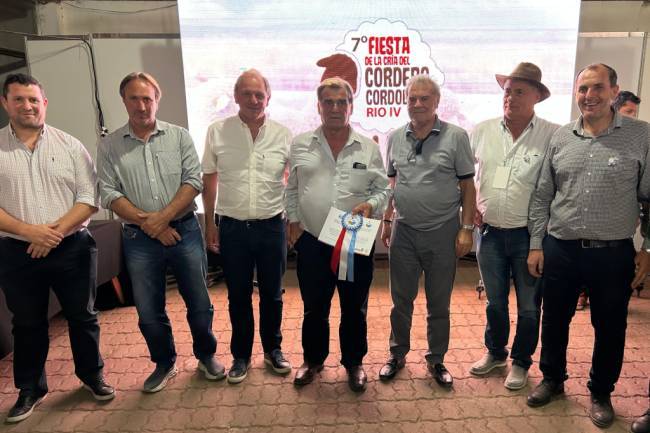 7° Fiesta de la Cría del Cordero Cordobés: Premiaron a 29 productores ovinos de la Provincia