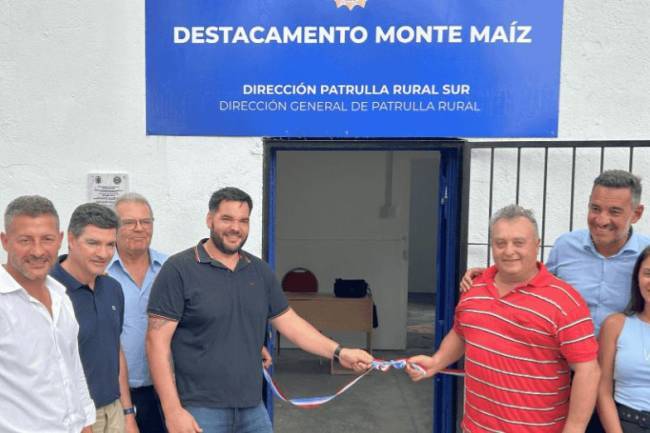 En Monte Maíz, la Provincia inauguró una nueva instalación que refuerza la seguridad de los productores de la zona
