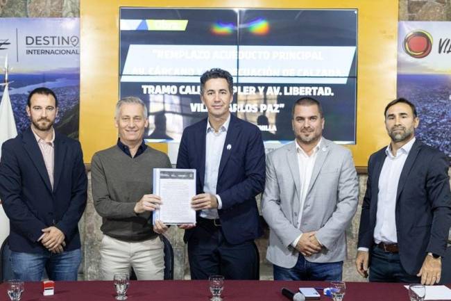 Villa Carlos Paz avanza hacia una solución histórica: licitan megaobra para renovar el acueducto principal y repavimentar la Av. Cárcano