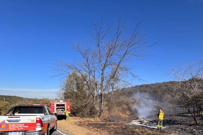 Lograron contener un incendio en la zona del Pro Racing de Ruta 20