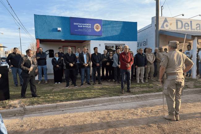 San Basilio ya cuenta con el destacamento rural Nº111 y una nueva patrulla para reforzar la seguridad