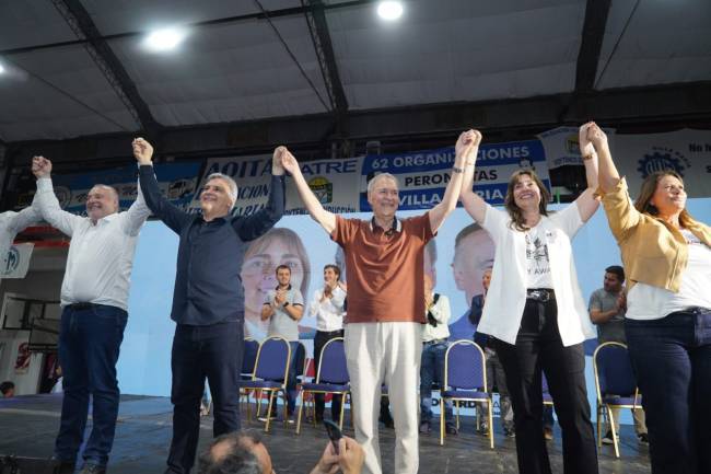 Multitudinario acto en Villa María: Llaryora y Schiaretti pidieron fortalecer el modelo cordobés