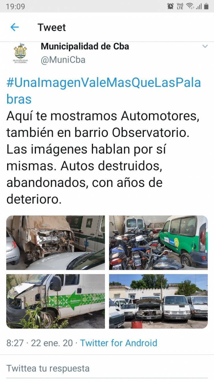 Los tweets de la Municipalidad para mostrar el deterioro