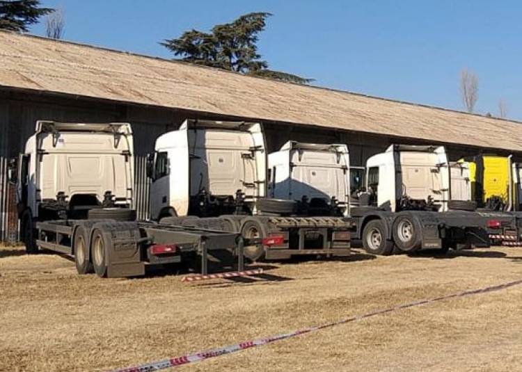 Operativo prevención del COVID ante el paso de 16 camiones que venían de  Brasil