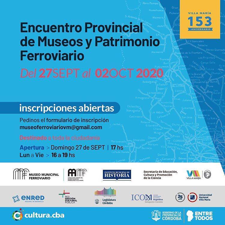 Se desarrollará el primer Encuentro Provincial de Museos y Patrimonio Ferroviario.