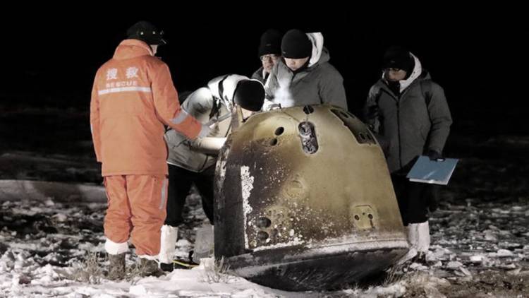 Por primera vez en 44 años, una sonda espacial china trae muestras de la luna