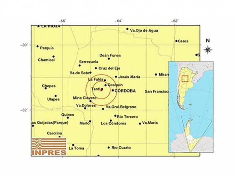 Un sismo de 4,3 grados y con epicentro en Tanti sacudió a Córdoba