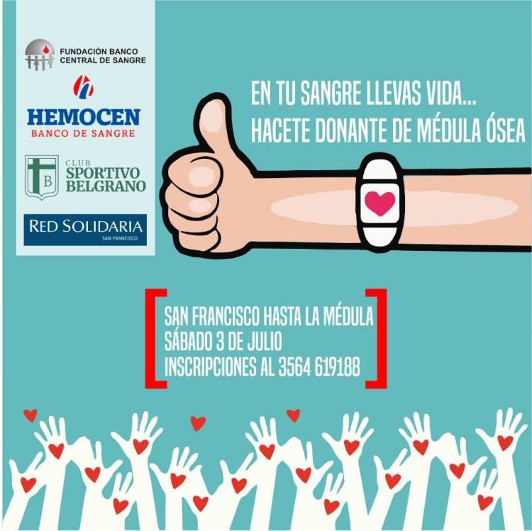 Se realizará una nueva edición del “San Francisco Hasta la Médula”, la campaña solidaria para salvar vidas con la donación de sangre