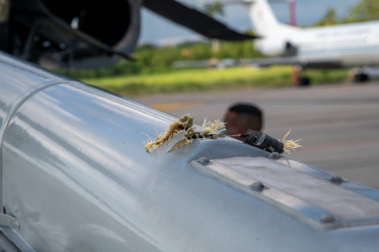 Helicóptero del presidente colombiano  fue atacado con disparos