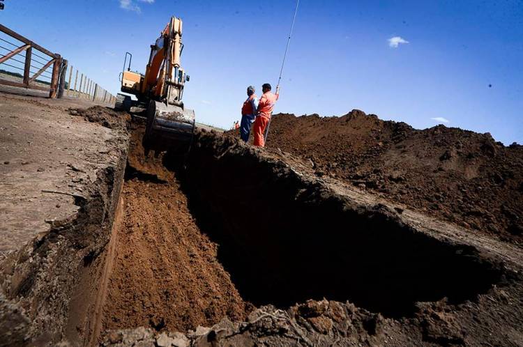La pavimentación del acceso a Colonia Videla, en pleno avance
