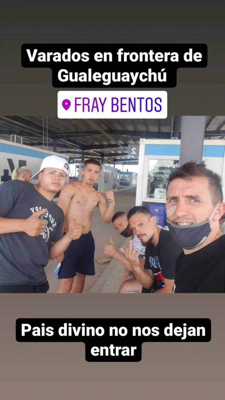 Selección Argentina de Kick Boxing varada en el paso fronterizo Fray Bentos-Gualeguaychú