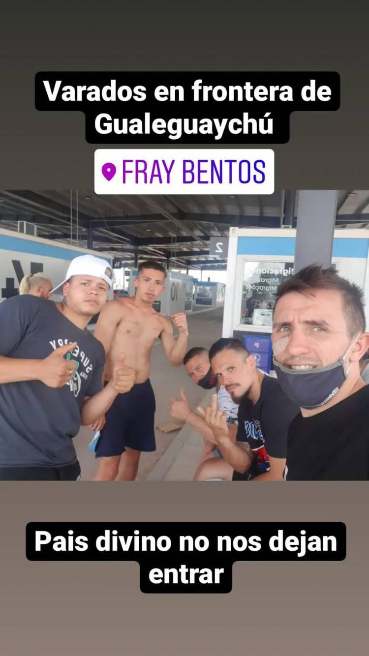 Selección Argentina de Kick Boxing   varada en el paso fronterizo Fray Bentos-Gualeguaychú