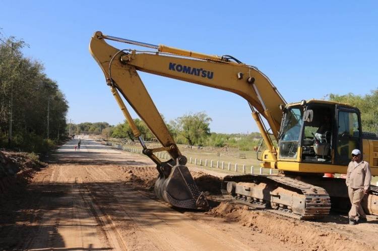 La pavimentación en Costanera Norte, en pleno avance