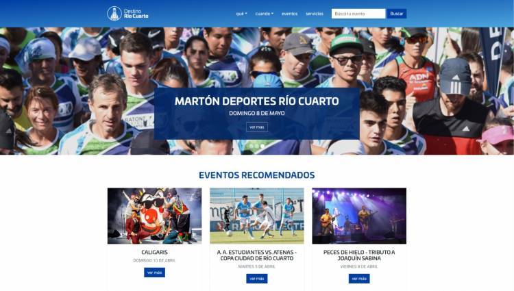 Rio Cuarto ya cuenta con un portal web oficial de eventos y servicios