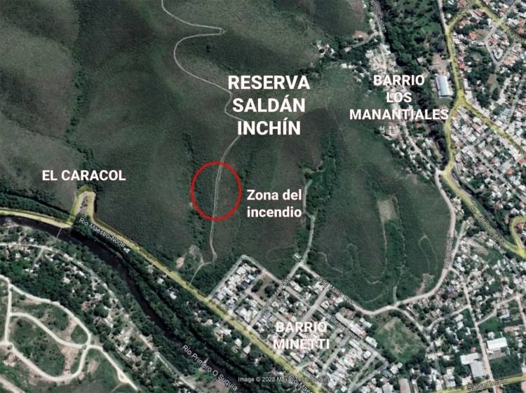 INCENDIO CONTROLADO EN LA RESERVA SALDÁN INCHÍN