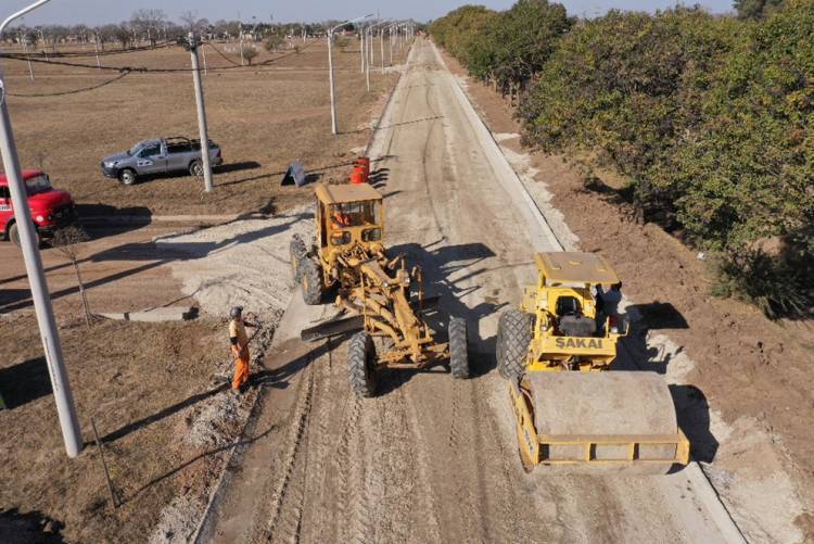 Gran avance de la obra de pavimentación en avenida Alem