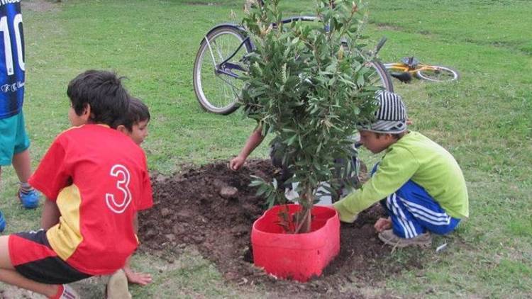 Plantación de árboles  y aniversario del Tiro Federal