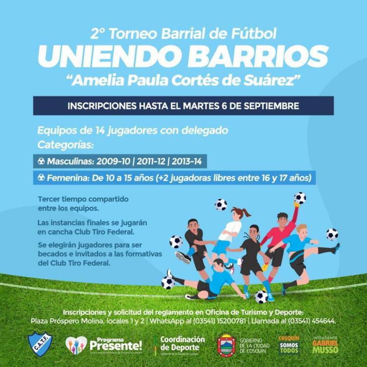 Campeonato de fútbol en Cosquín