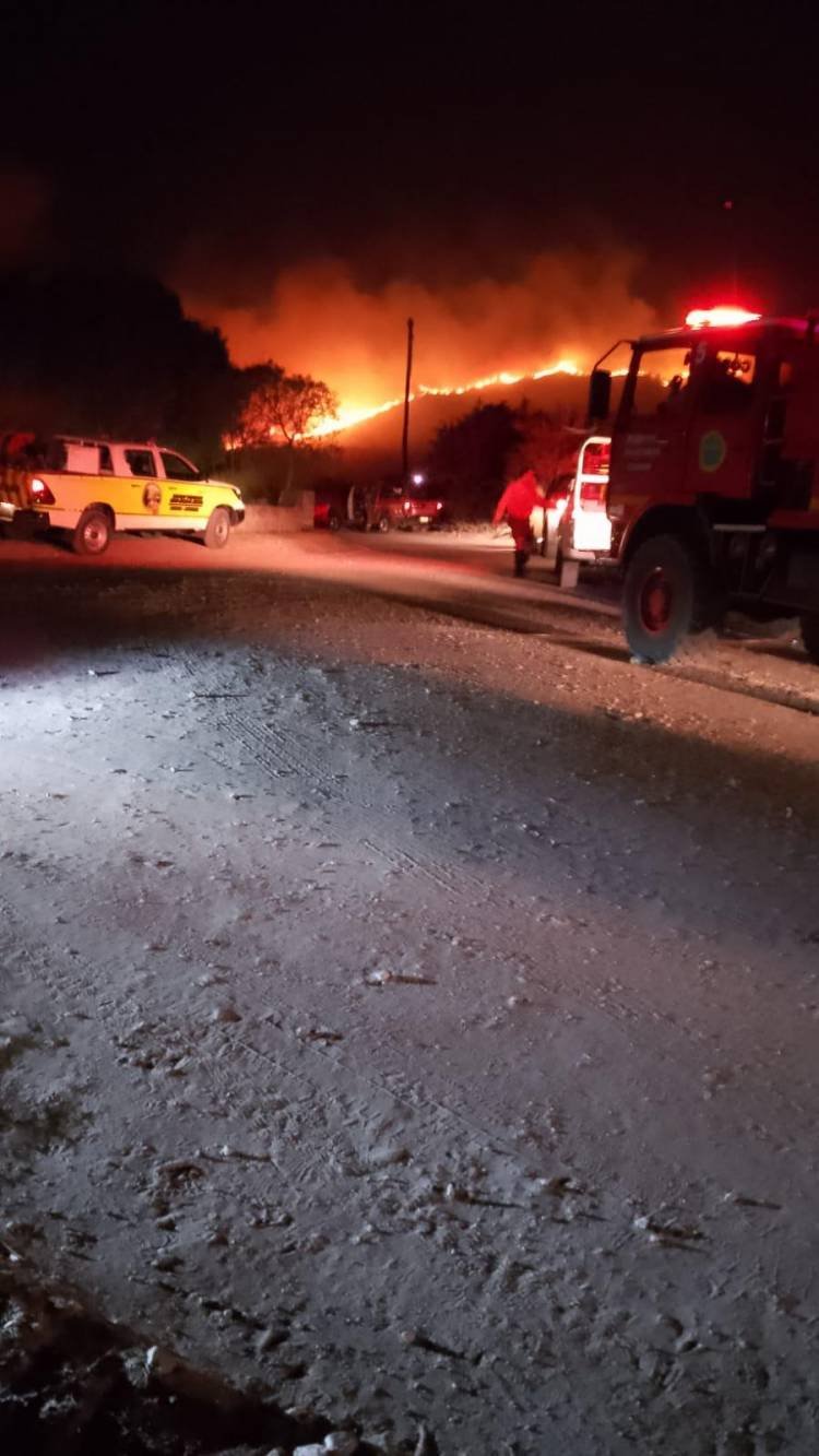 Secuelas del feroz incendio en Punilla