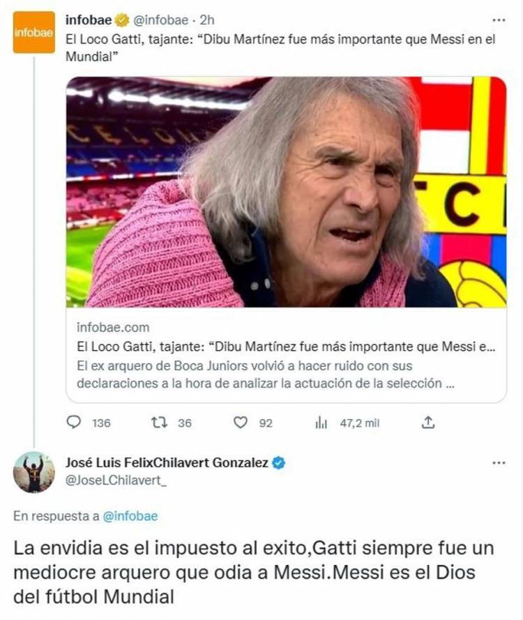 Chilavert-Gatti, en distintos conceptos acerca de MESSI