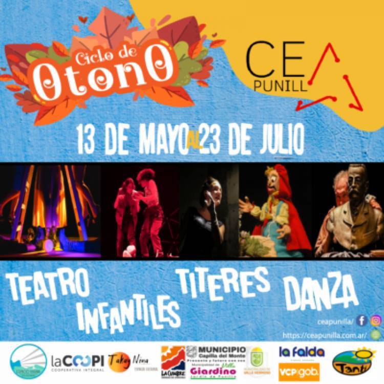 Teatro desde mayo hasta julio en todo Punilla