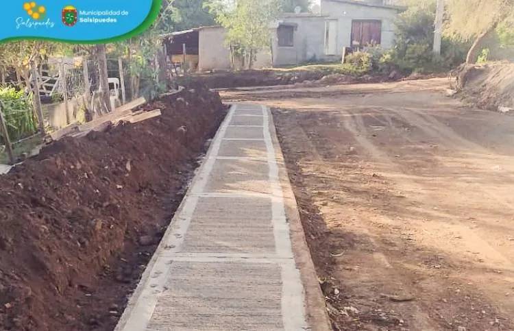 En Salsipuedes, progresan los trabajos de urbanización en barrio El Talita